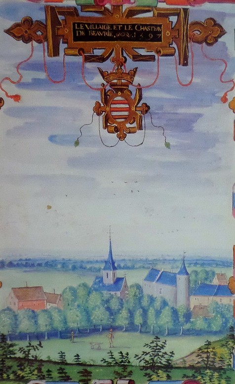 Le château de Beaurieux en 1597 sur les albums de Croÿ.