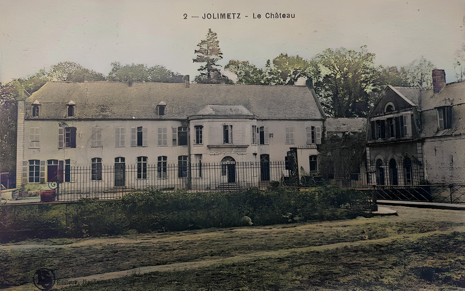 Le château de Jolimetz, carte postale ancienne.