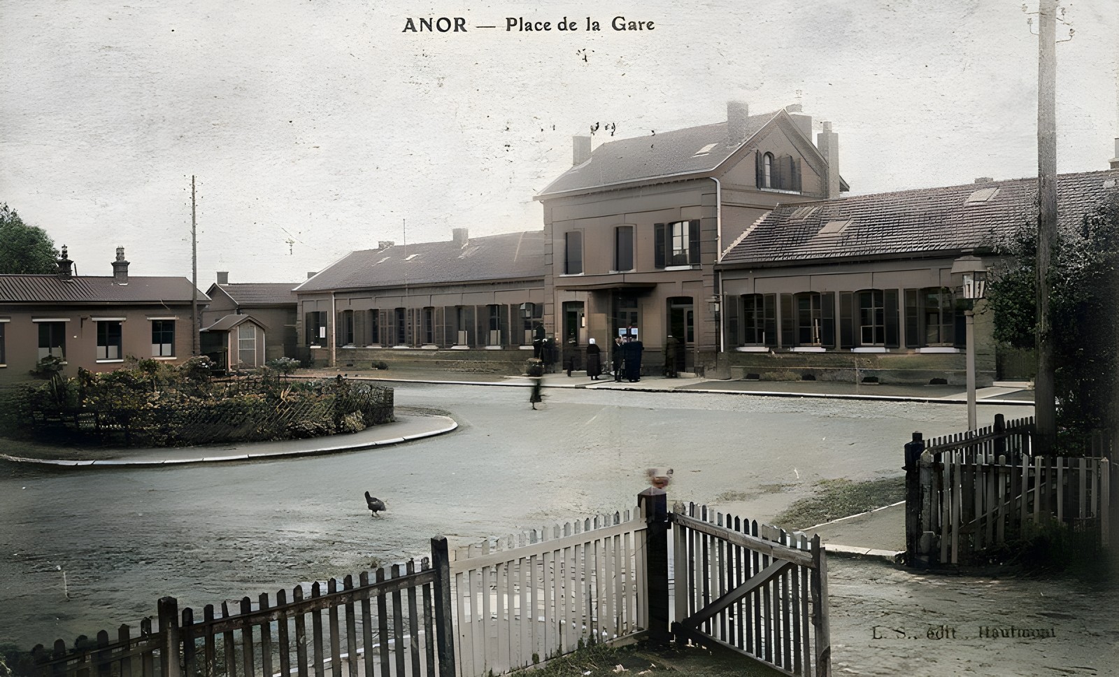 La gare d'Anor avant la 1ère guerre.
