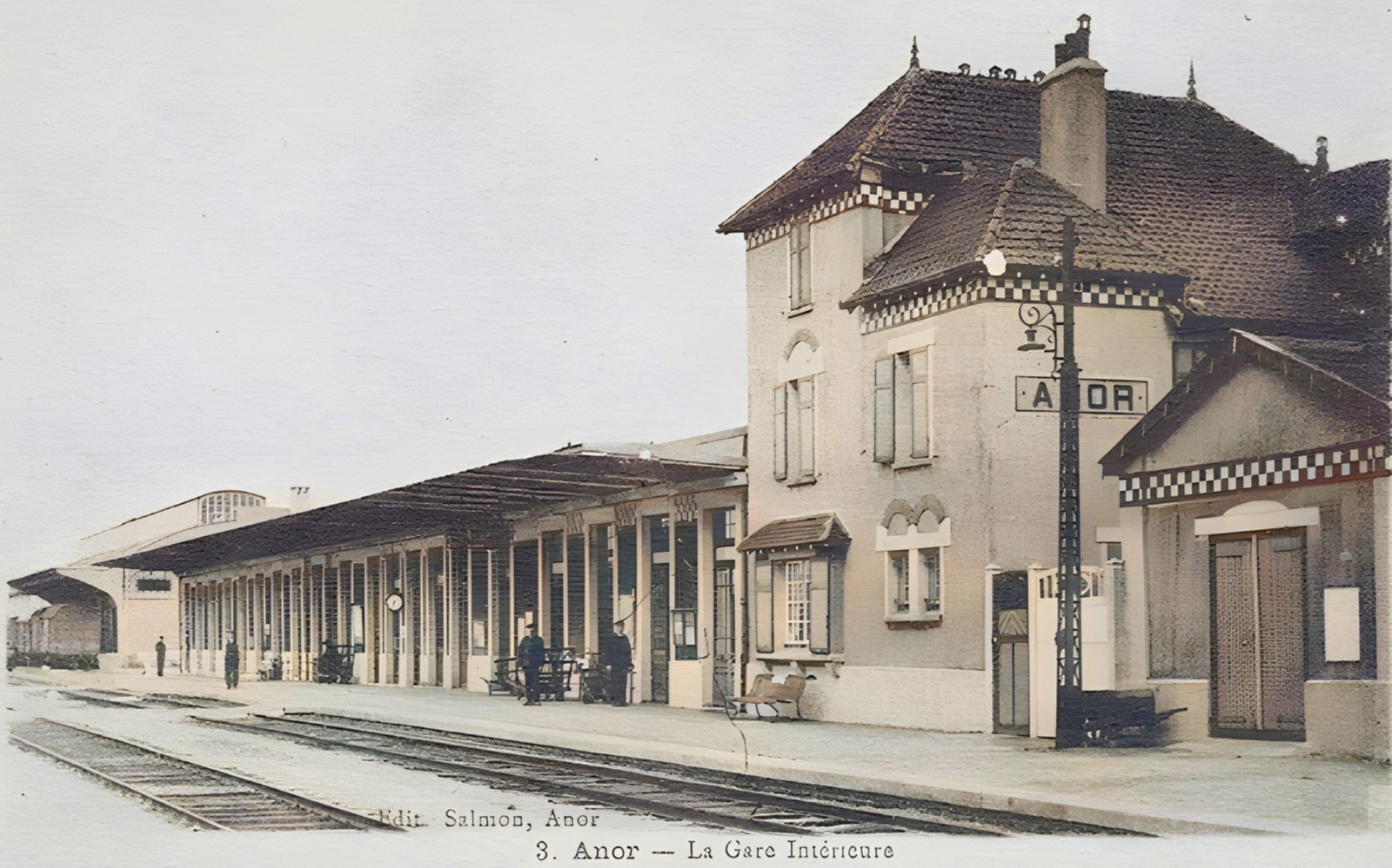 Carte postale de la gare d'Anor
