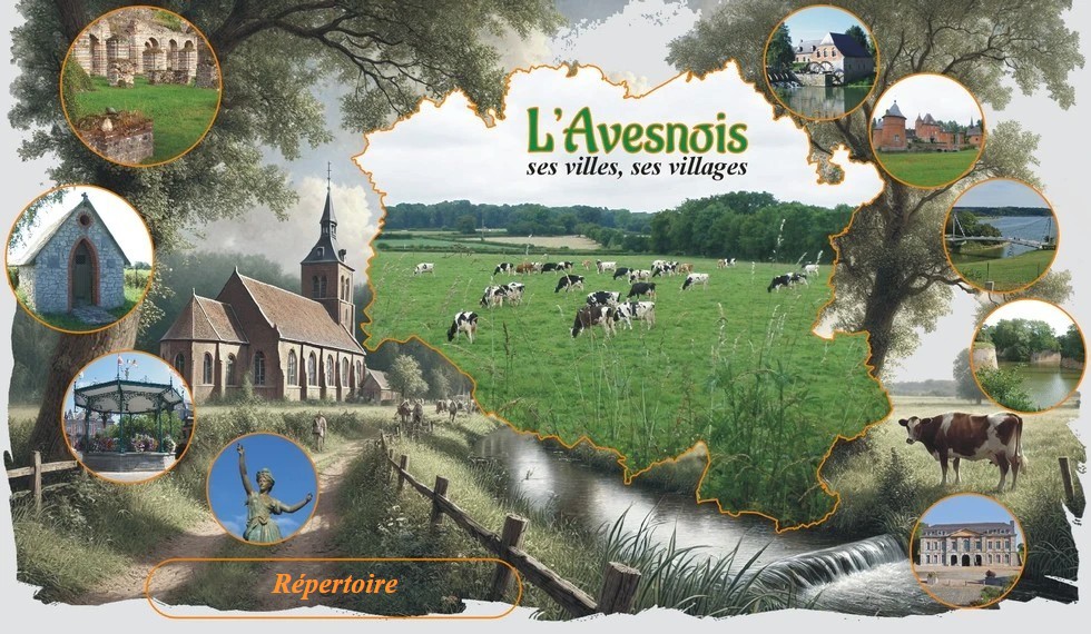 Répertoire des 150 communes de l'Avesnois.