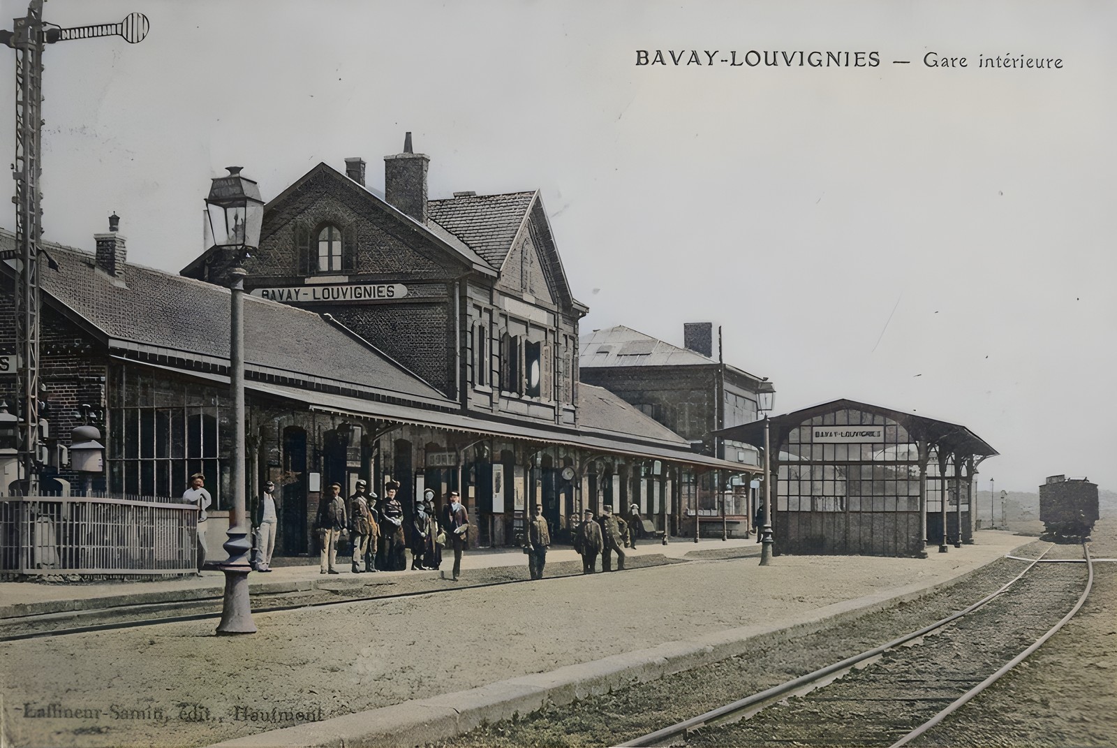 La gare de Bavay, carte postale ancienne de 1906.
