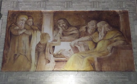 Fresque murale de l'église de Boussois