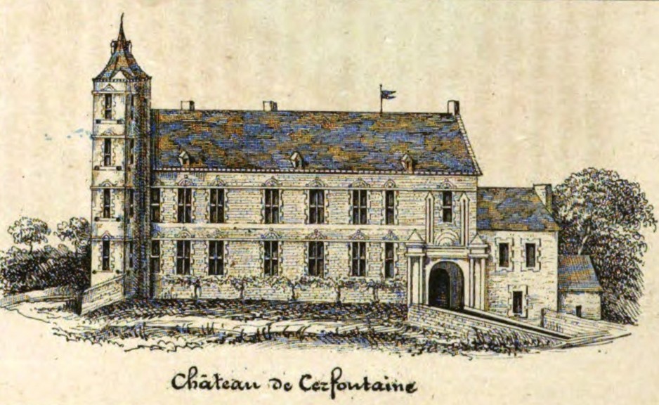 Le château de Cerfontaine sur le Piérart de 1851