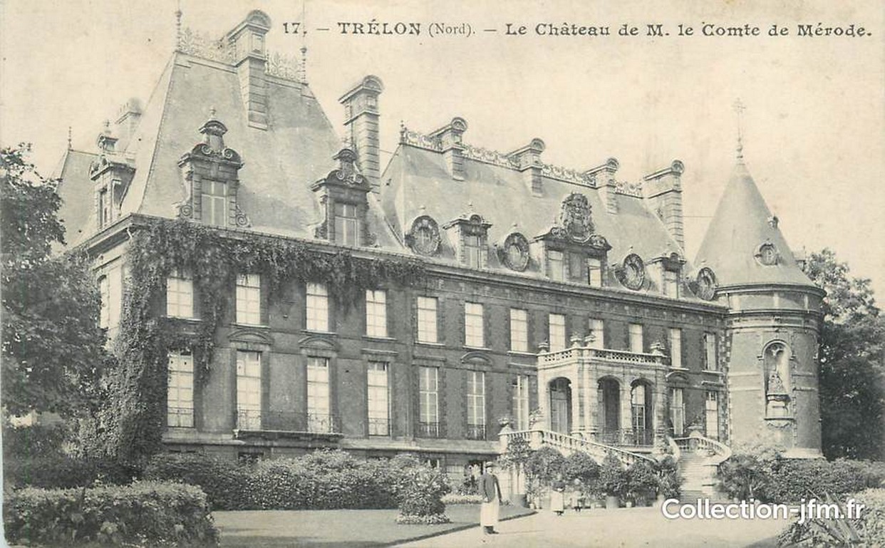 Carte postale ancienne du château de Trélon.