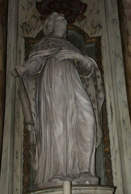 Statue de St Walbert à Cousolre