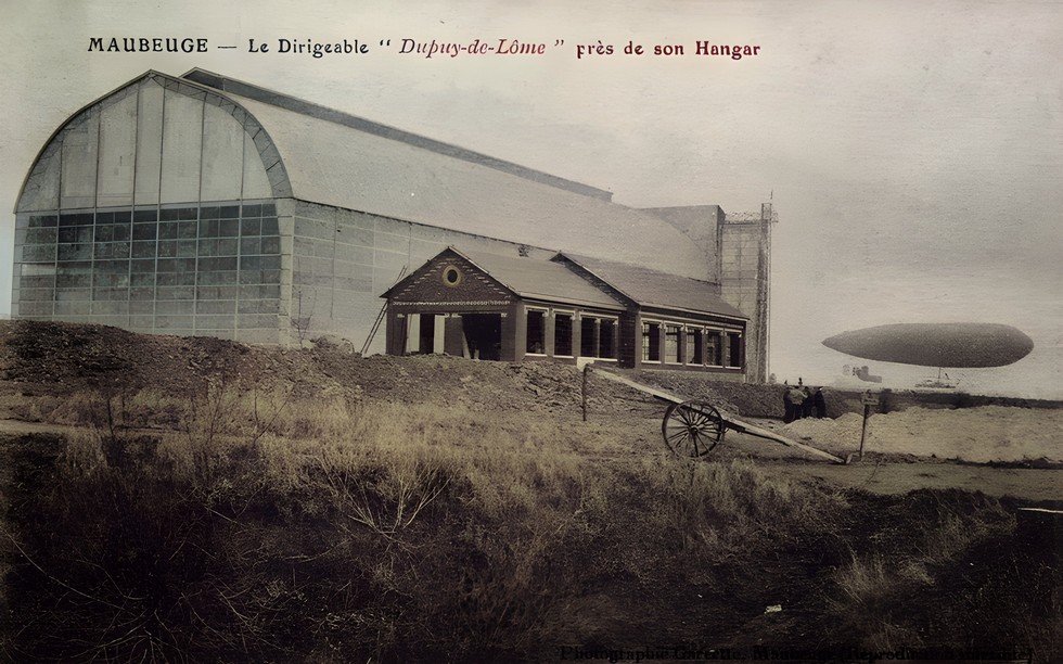 Le hangar du dirigeable à Maubeuge.