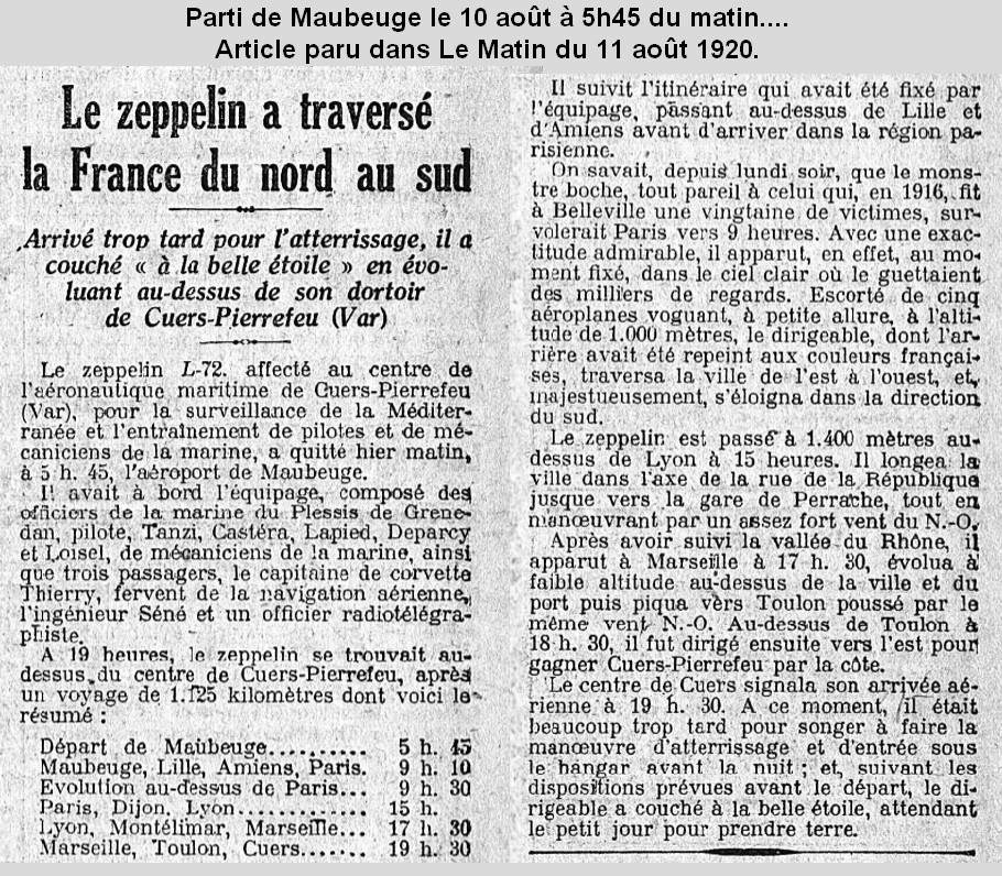 Le dirigeable à Maubeuge, le Zeppelin 