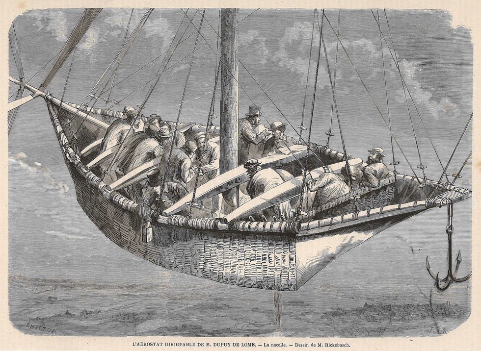 Le dirigeable à Maubeuge, le Dupuy de Lôme. 