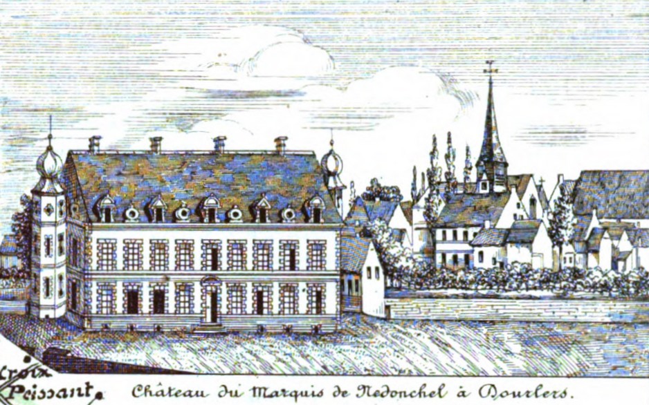Château de Dourlers sur le Pierrart de 1851.