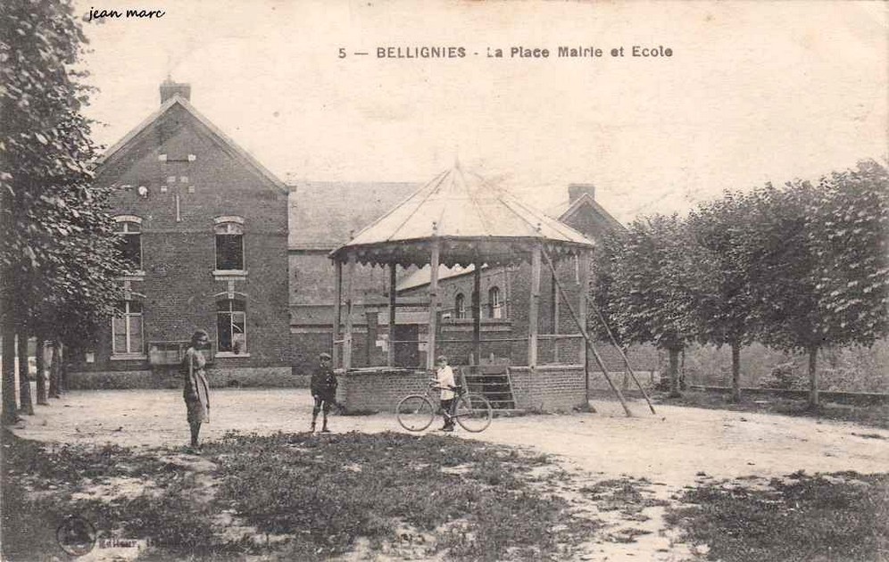 Kiosque de Bellignies, carte postale ancienne