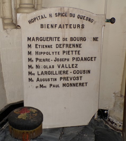 Chapelle de l'hôpital à Le Quesnoy. Bienfaiteurs