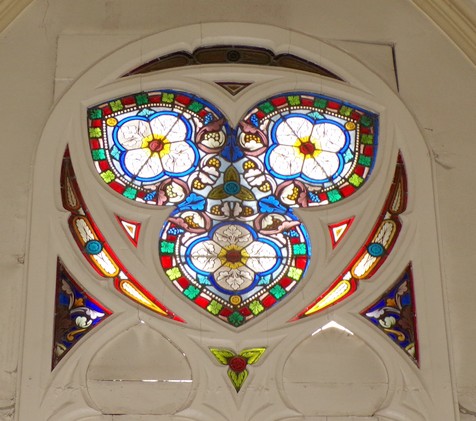 Chapelle de l'hôpital à Le Quesnoy. Vitrail