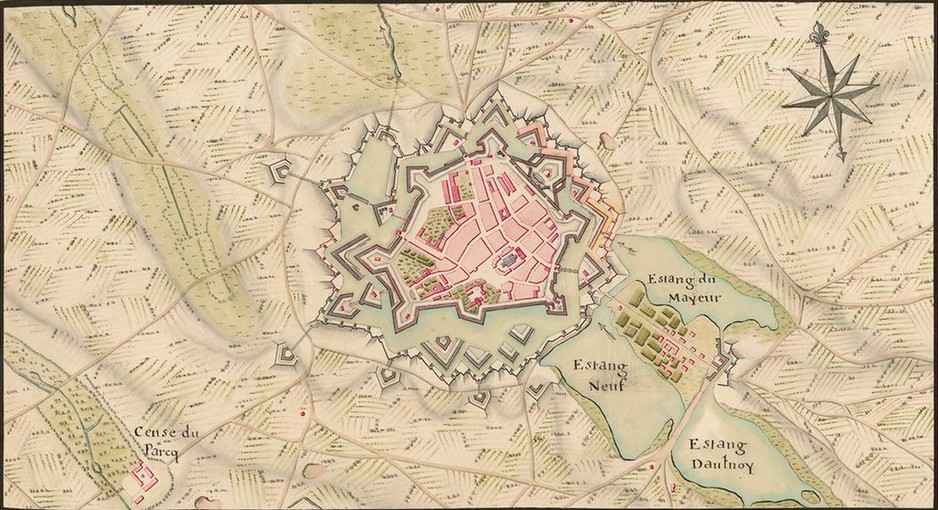Plan de Le Quesnoy en 1721.