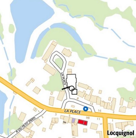 Le château de Locquignol sur la carte IGN