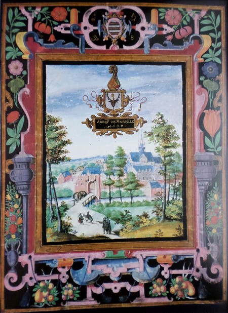 L'abbaye de Maroilles sur les albums de Croÿ en 1598.