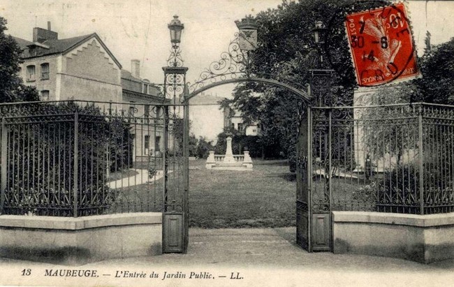 Cartes postales anciennes de Maubeuge, jardin public