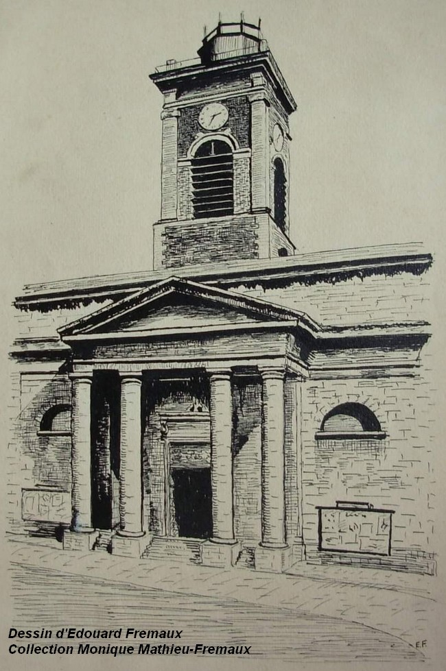 L'église de Maubeuge avant et après sa destruction vue par Edouard Fremaux