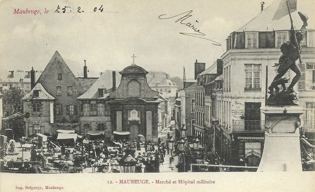 Cartes postales anciennes de Maubeuge, Marché aux Herbes.