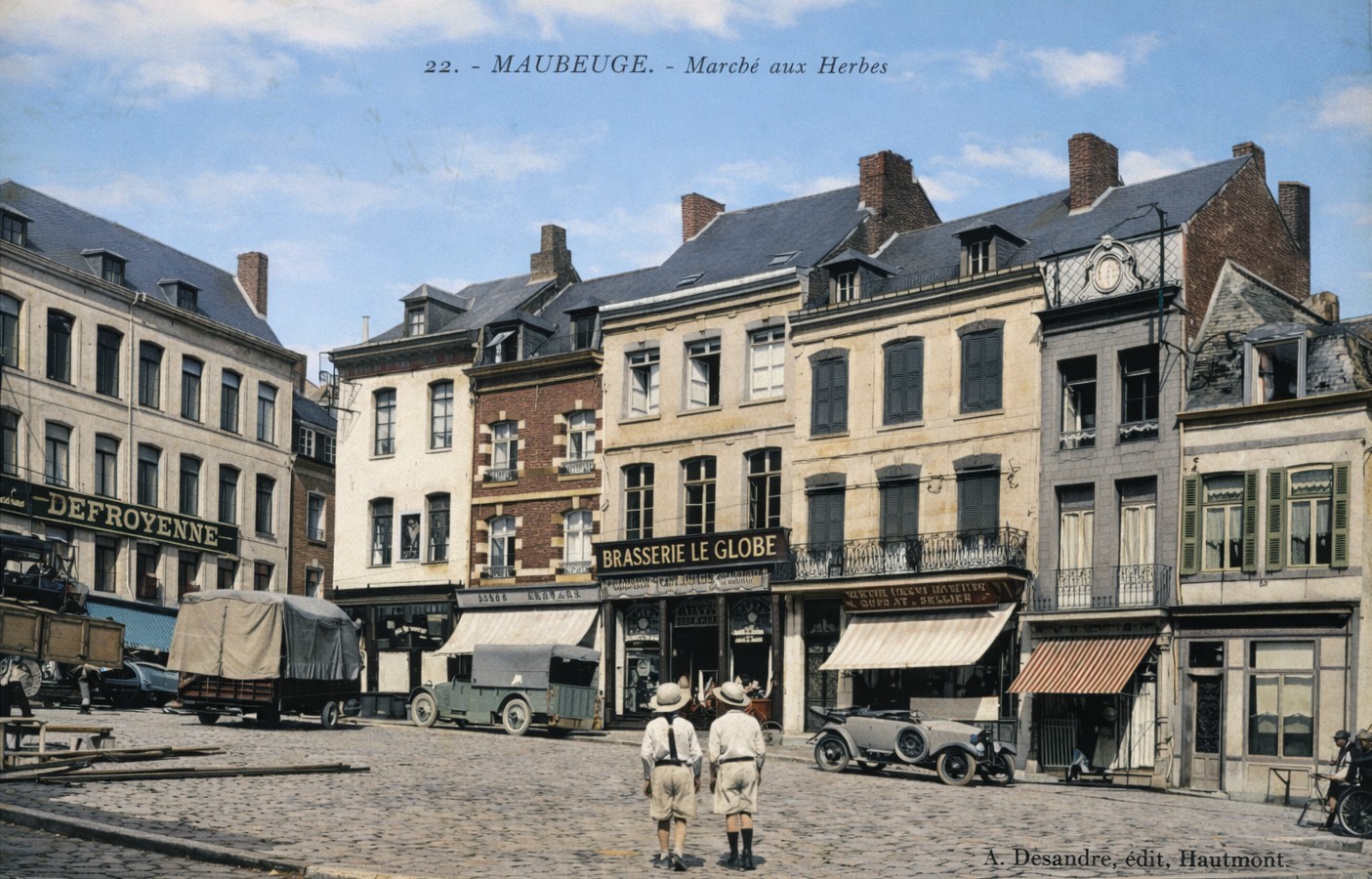 Cartes postales de Maubeuge, Marché aux Herbes.