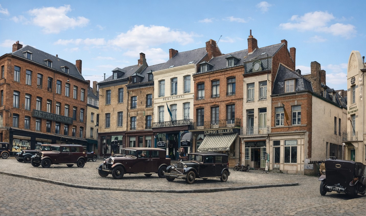 Cartes postales anciennes de Maubeuge, Marché aux Herbes.