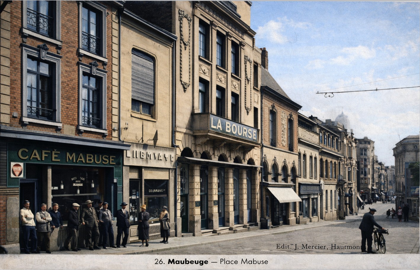 Cartes postales anciennes de Maubeuge, café Mabuse