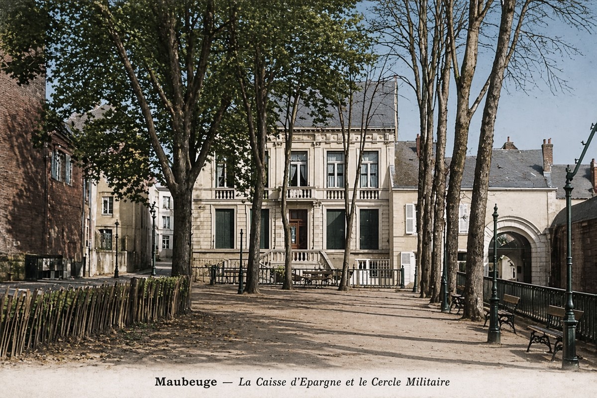 Cartes postales anciennes de Maubeuge, Place Verte, le kiosque