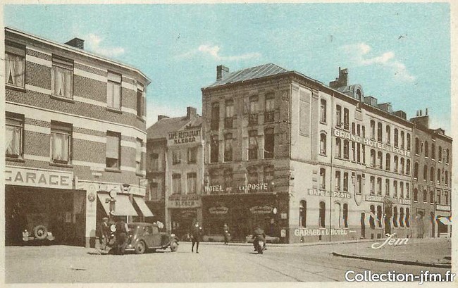 Cartes postales anciennes de Maubeuge, Porte de France. hôtel de la Poste