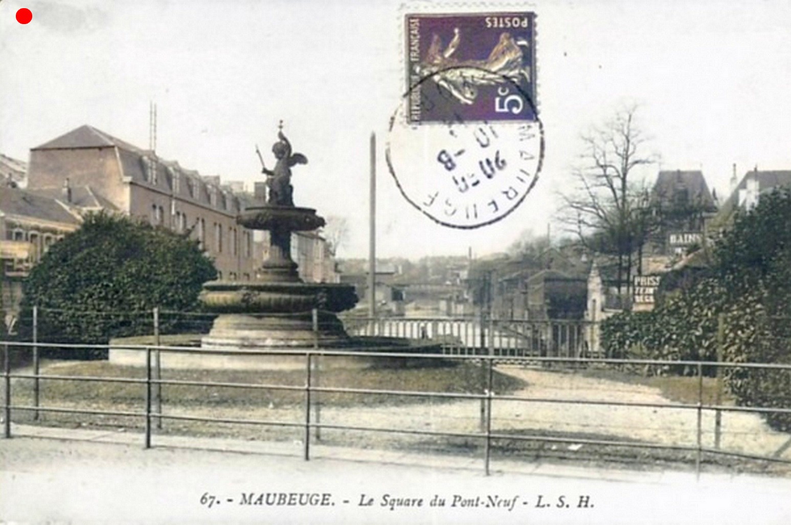 Maubeuge, les ruines de l'hôtel de la Poste et de la rue de France