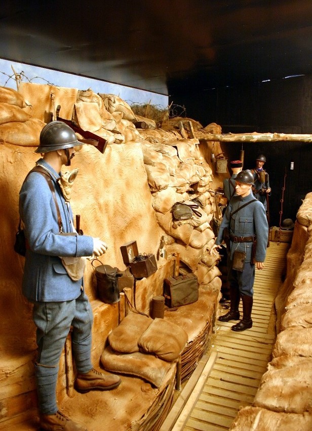 Tranchée reconstituée du musée du Fort Leveau à Feignies.