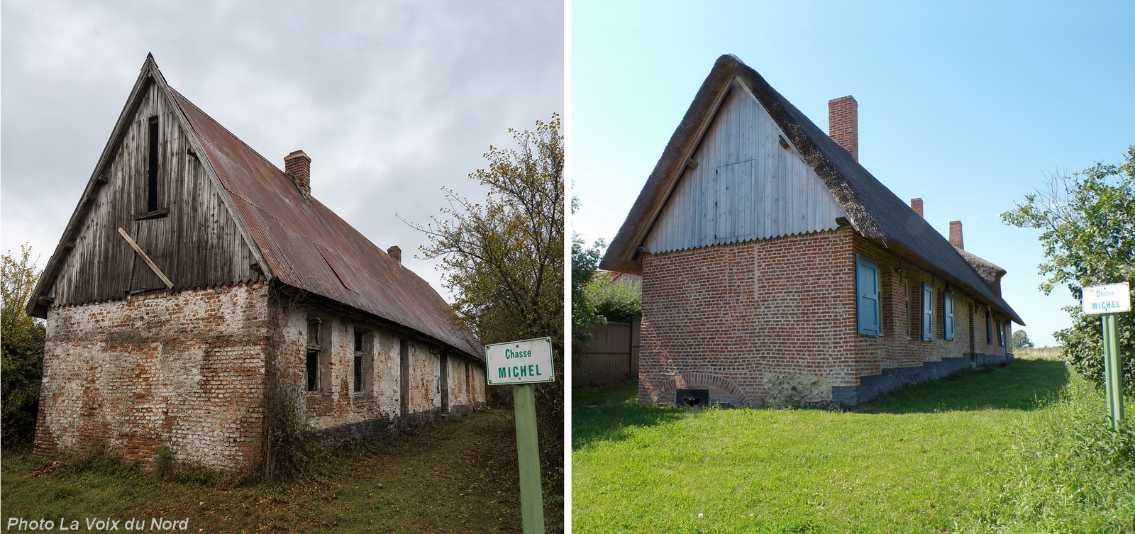 La Maison du Sabotier à Jolimetz, avant après