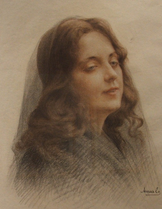 Landrecies : Musée Ernest Amas. Portrait d'une femme voilée