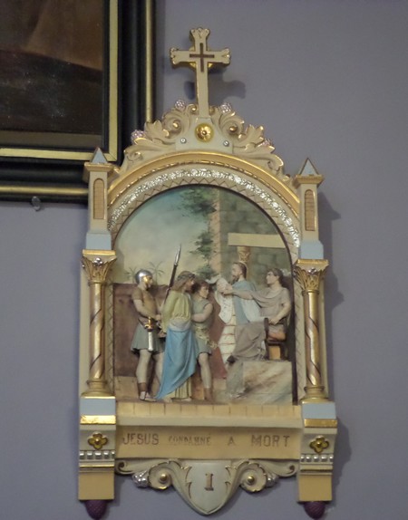 Un des tableaux du chemin de croix  de l'église d'Orsinval.