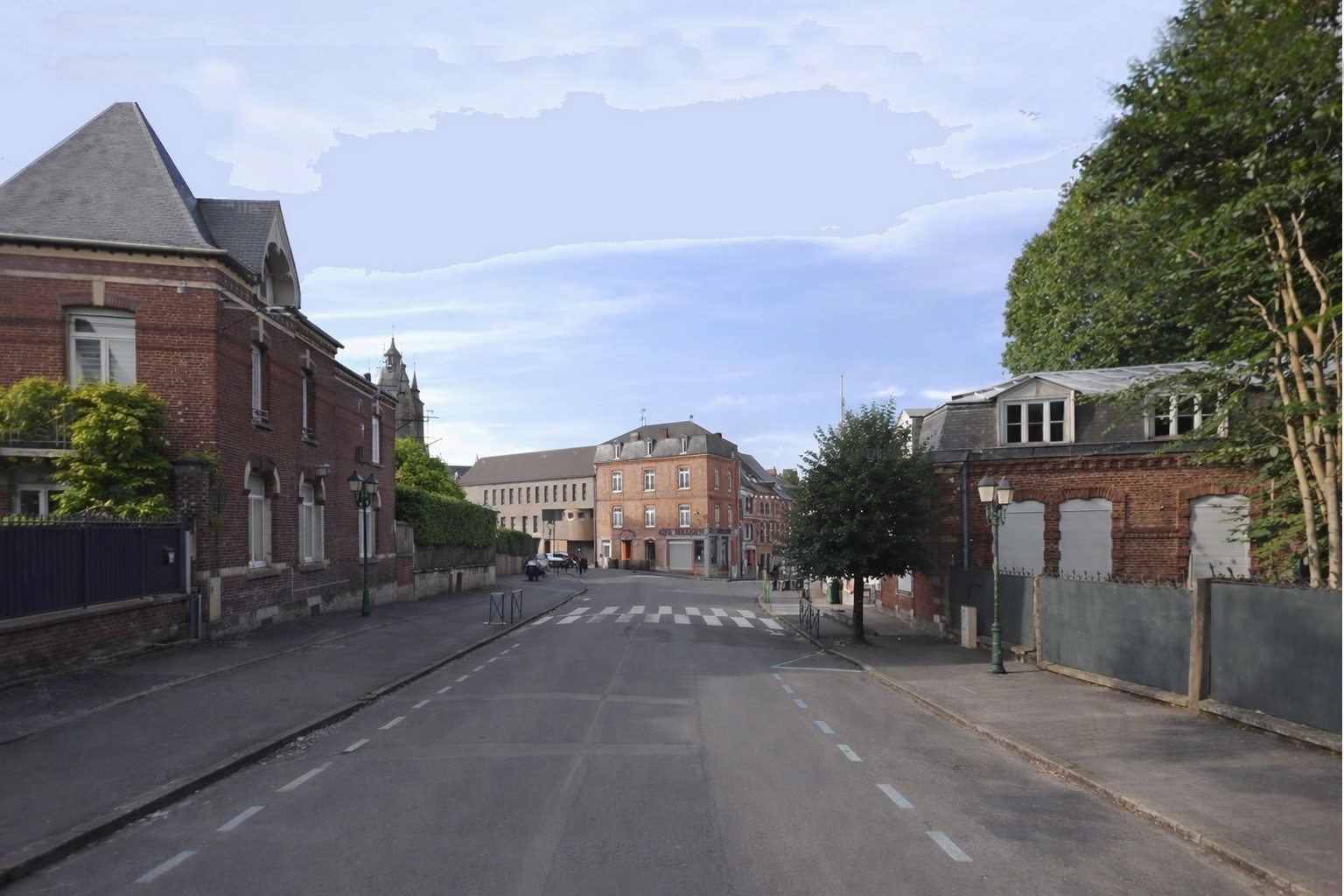Vue actuelle côté campagne de l'emplacement de la porte de France