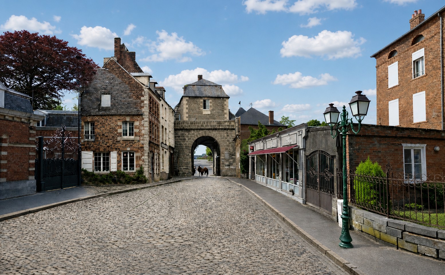 Projection de la porte de France côté ville rue Gosuin