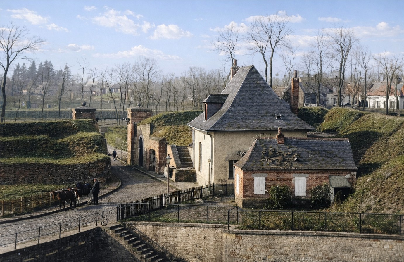 Corps de garde et octroi vers la sortie de Landrecies