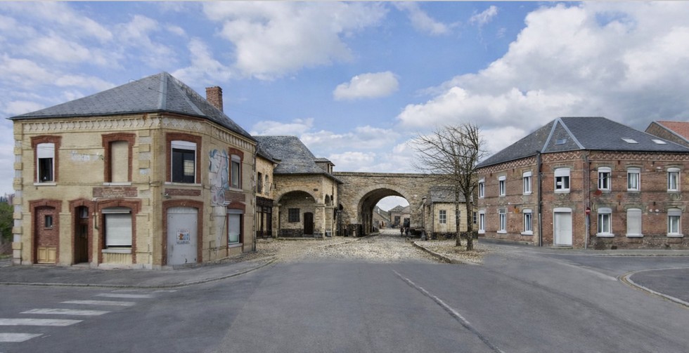 Porte du Quesnoy intégrée dans le paysage actuel