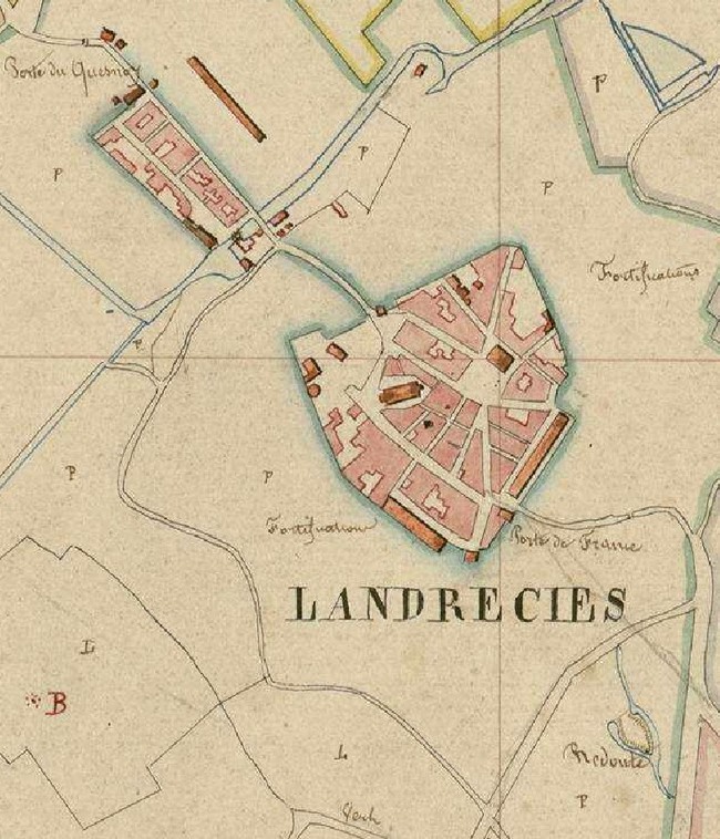 Remparts de Landrecies, cadastre de 1831