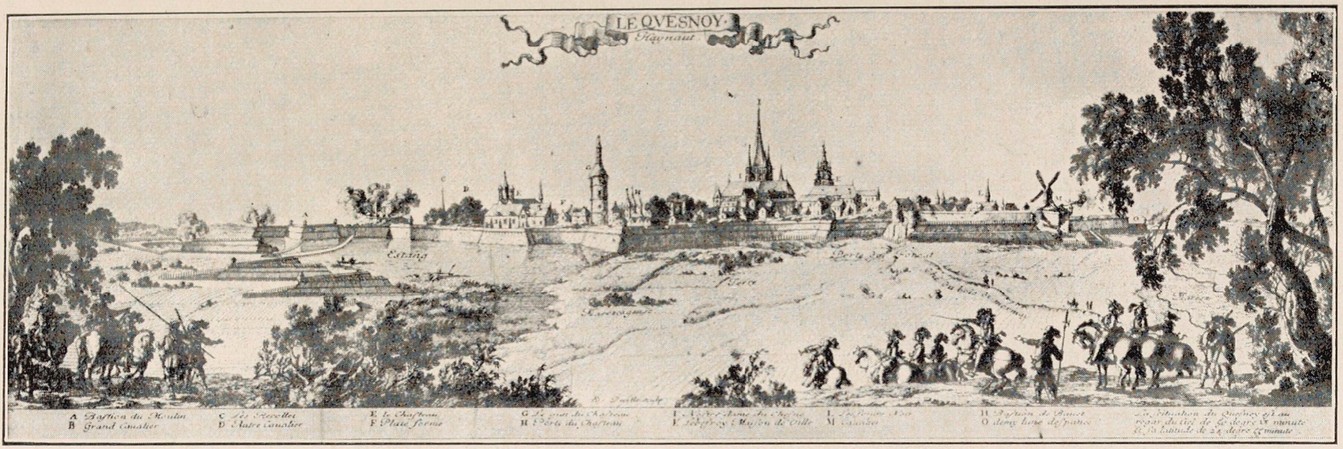 Le Quesnoy, ses remparts. Histoire des fortifications de Vauban. Dessin