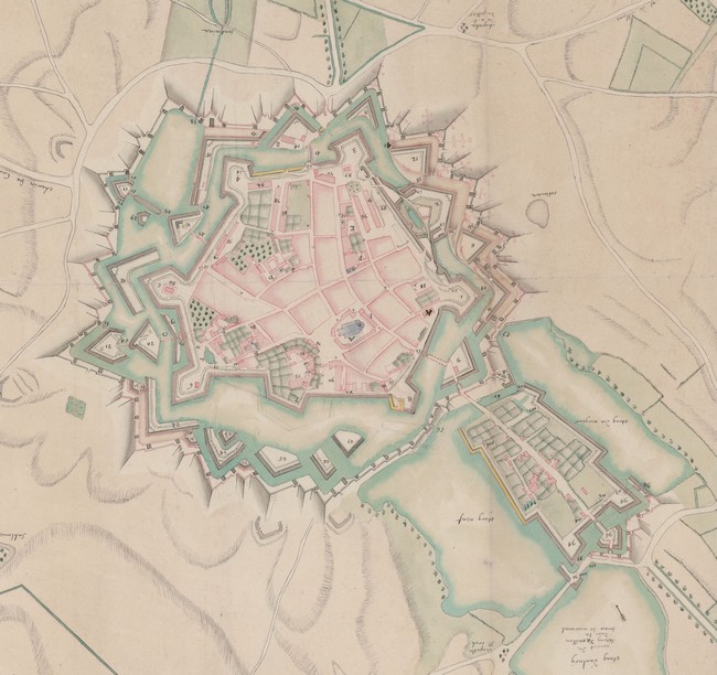 Le Quesnoy, ses remparts. Histoire des fortifications de Vauban. Plan de 1769.