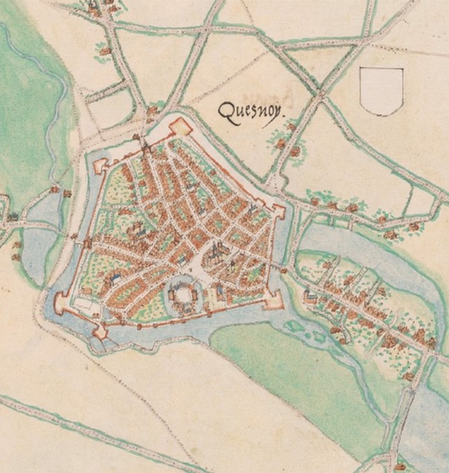 Le Quesnoy, ses remparts. Histoire des fortifications de Vauban. Plan de 1545.