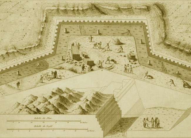 Remparts de Maubeuge, dessins du 18ème.