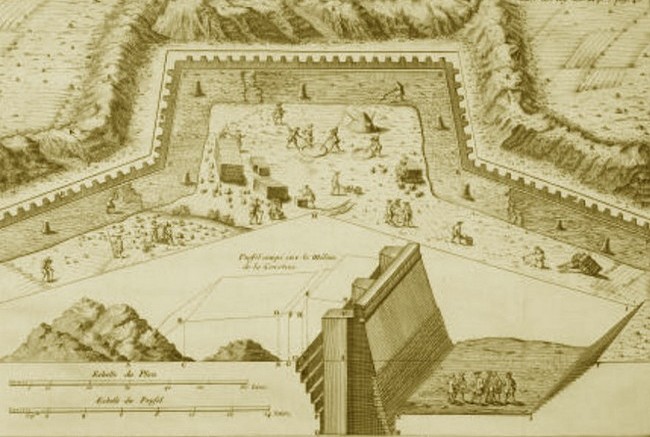 Remparts de Maubeuge, dessins du 18ème.