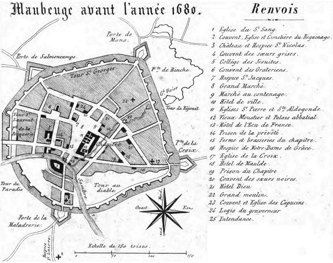Remparts de Maubeuge, L'enceinte fortifiée avant les travaux de Vauban.