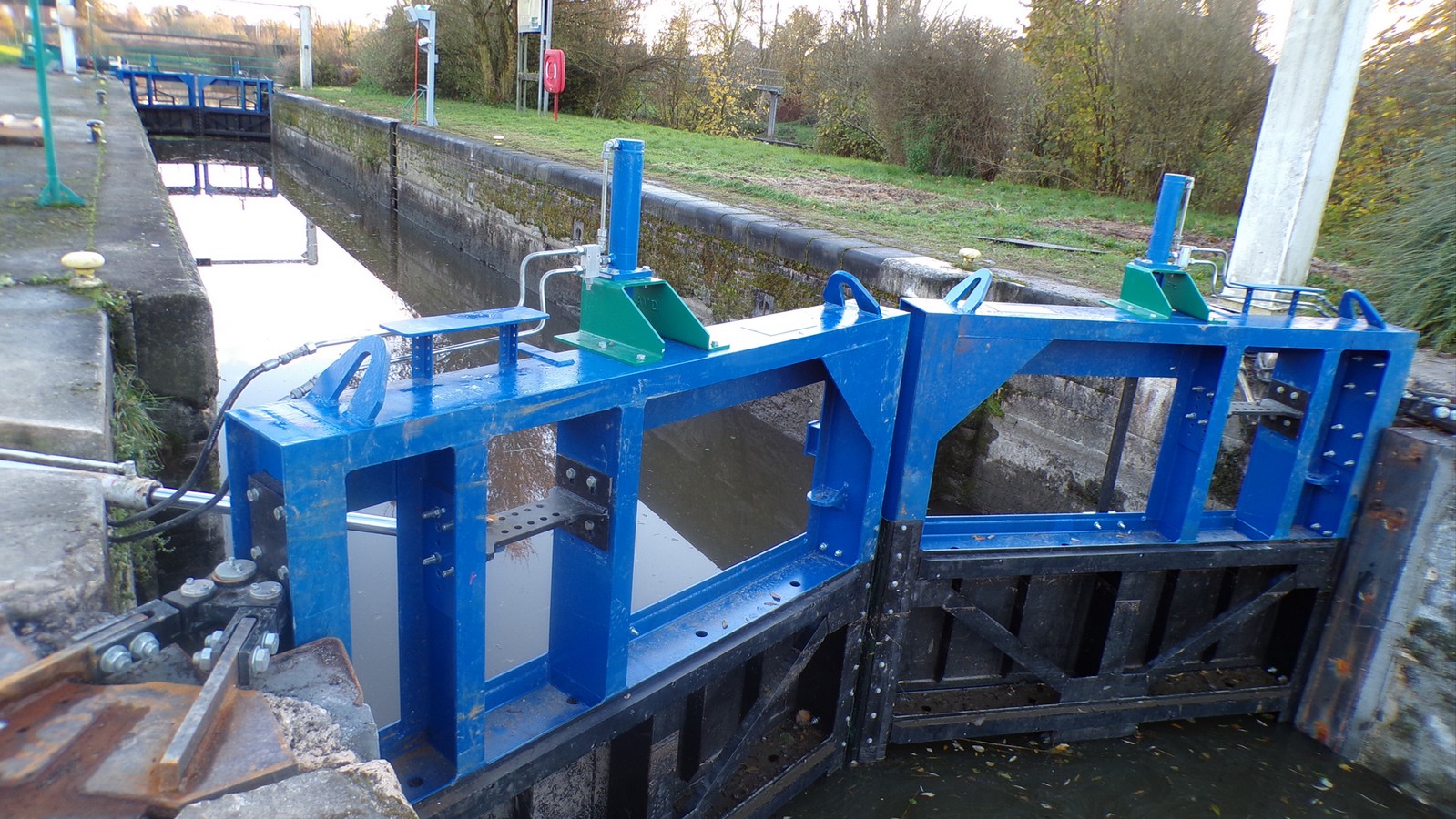 Sambre, travaux écluse de Quartes