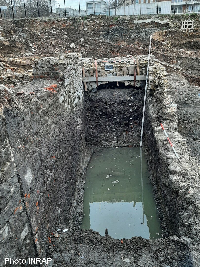 La Sambre à Maubeuge sur un plan de Jacques de Deventer vers 1550. 