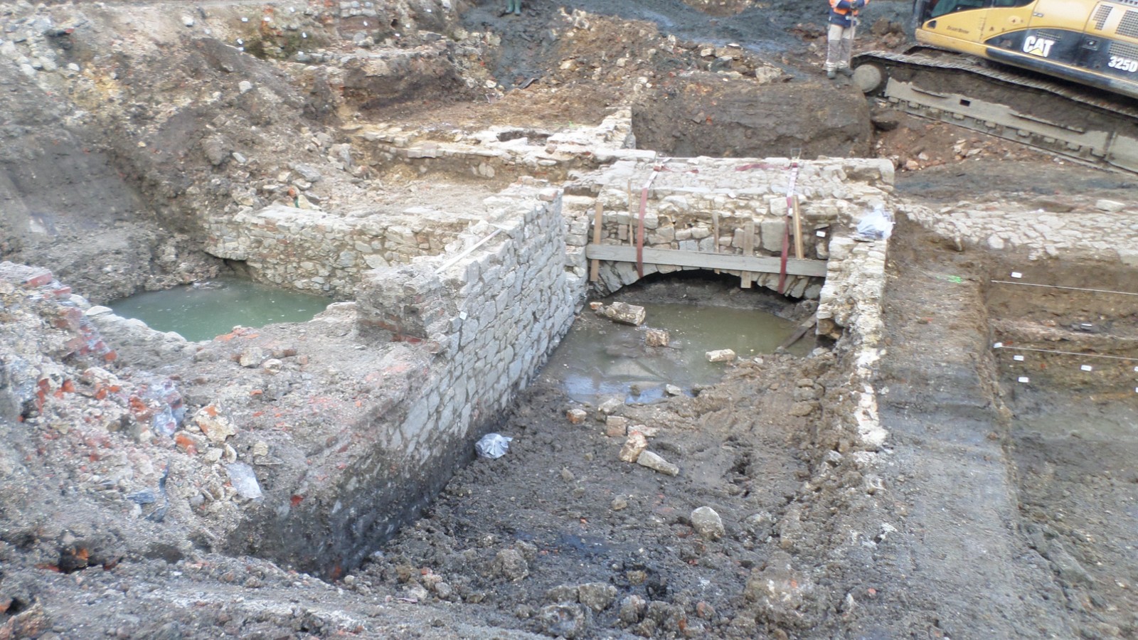 La Sambre à Maubeuge sur un plan de Jacques de Deventer vers 1550. 