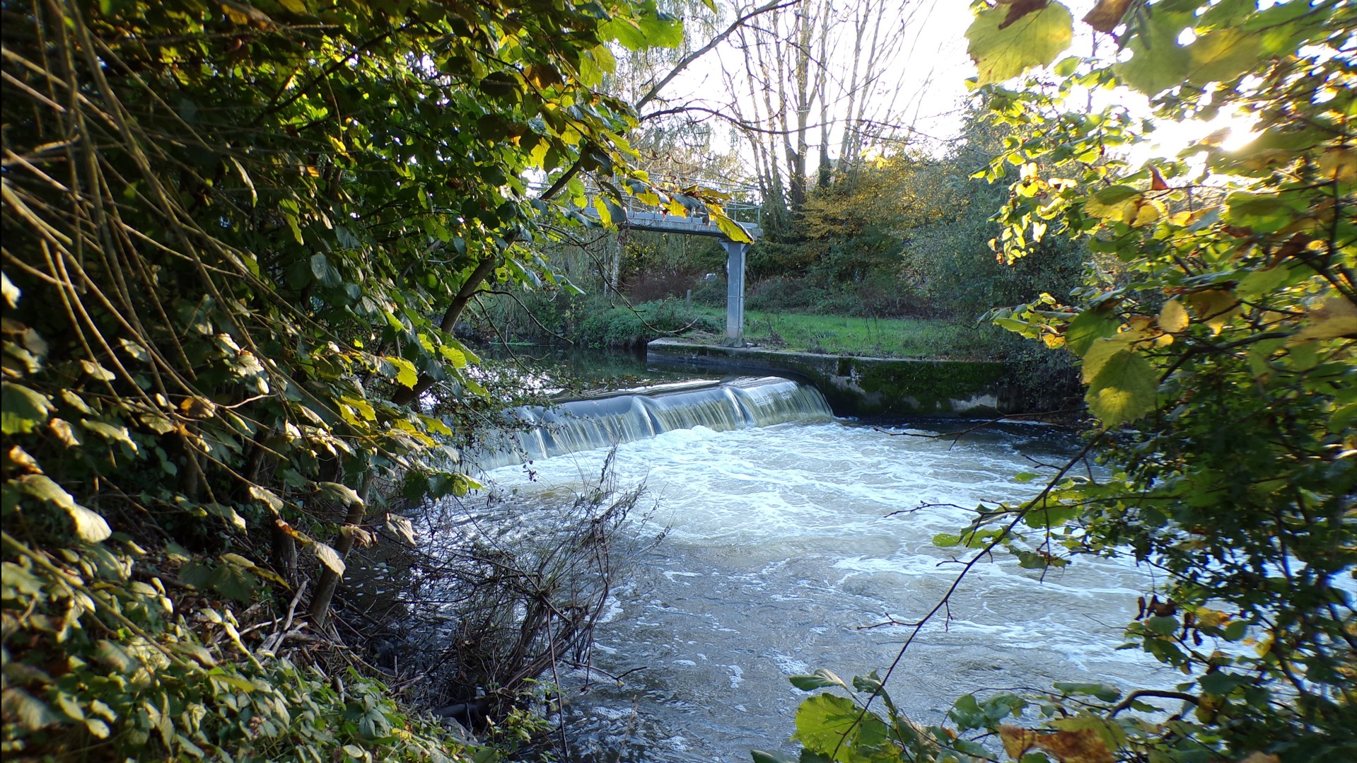 Ecluse de Quartes à Pont sur Sambre. Déversoir